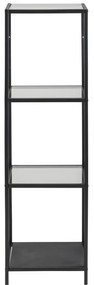 Etajeră neagră din sticlă 35x120 cm Seaford – Actona