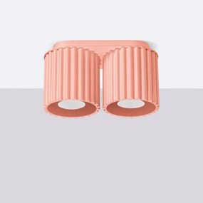 Sollux SL.1825 - Lampă spot AURA 2xGU10/10W/230V roz