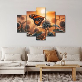 Tablou – Fluture în soare apunând (150x105 cm)