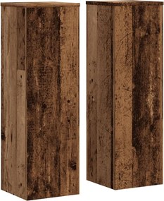 vidaXL Suporturi de plante 2 buc. lemn vechi 25x25x80cm lemn prelucrat