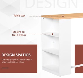 Masa tip bar HOMCOM, pentru bucatarie, masa inalta, tejghea | Aosom Romania