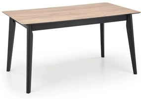 Masa extensibila Gulian stejar/negru L140-180 x l80 x H76