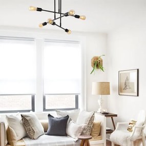 Lustră pe tijă FLOWER 6xE27/40W/230V