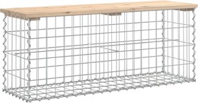 vidaXL Bancă de grădină, design gabion, 103x31,5x42 cm, lemn masiv pin