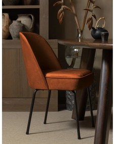 Scaune de dining cărămizii 2 buc. din catifea Vogue – WOOOD