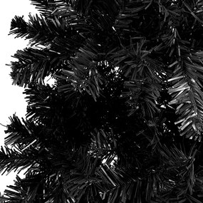 Brad de Craciun subtire cu LED-uri, negru, 150 cm 1, Negru, 150 cm