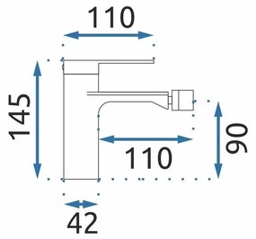 Rea Storm baterie bideu stativ crom REA-B8039
