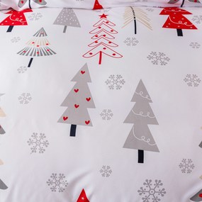 Lenjerie de pat din microfibra JINGLE albă Dimensiune lenjerie de pat: 2 buc 70 x 90 cm | 200 x 220 cm