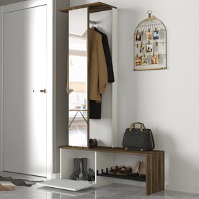 Cuier Ponte - White, Walnut