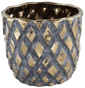 Ghiveci de flori din ceramica auriu JUNEY - mai multe dimensiuni Marime: M