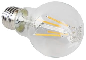 Set de 5 becuri LED reglabile E27 sticlă transparentă 4W 320lm 2200K