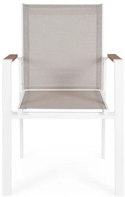 Scaune de grădină albe 4 buc. din metal Heta – Bizzotto