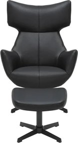 Fotoliu pivotant VOGUE piele sintetica neagra