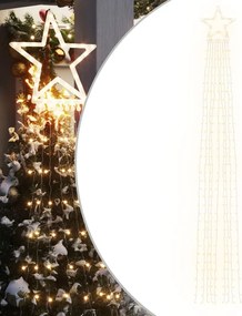 vidaXL Instalație brad de Crăciun 320 LED-uri, alb cald, 375 cm
