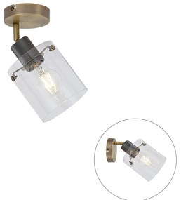 Spot de perete de design bronz cu sticlă transparentă - Domo