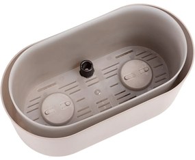 Jardinieră cu auto-irigare Plastia, maro,31 x 16 cm