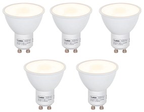 Set de 5 becuri LED GU10 cu senzor crepuscular 5W 380lm 2700K