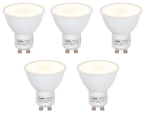Set de 5 becuri LED GU10 cu senzor crepuscular 5W 380lm 2700K