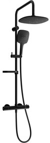 Mexen KX17 set de duș montat pe suprafață cu duș de cap și baterie termostatică, negru - 771501791-70