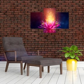 Tablou cu lotus pe apă (90x60 cm)