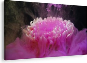 Tablou cu floare în fum roz (90x60 cm)