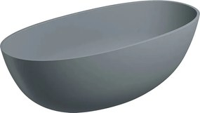 Cada freestanding compozit Omnires Shell M+ finisaj gri mat cenusa 160x75 cm