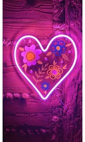Decorațiune LED neon de perete 2Kids Toys LED/5W/USB inimă