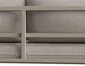 Set de lounge pentru grădină pentru 6-7 persoane, mobilier din ratan cu cadru din fier galvanizat și picioare reglabile, inclusiv perne pentru șezut și spate, Bej