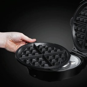La mâna a doua: Aparat gogosi si vafe 3in1 Russell Hobbs Fiesta 24620-56, 900w, Placi antiadere, Capac cu autoblocare, Bordo/Negru