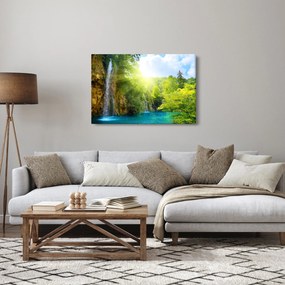 Tablou - cascadele în djunglă (90x60 cm)