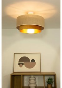 Plafonieră aplicată SARTA 1xE27/60W/230V cupru/jută