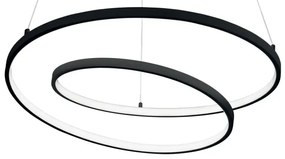 Lustra LED suspendata design modern circular OZ SP D60 ON-OFF NERO