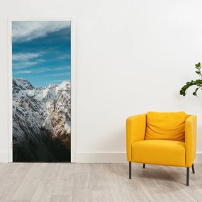 Fototapet pentru ușă - Creste montane înzăpezite (95x205cm)