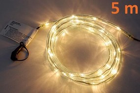 diLED cablu luminos 60 LED alb cald + sursă de alimentare