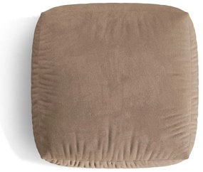 Taburet modular maro deschis cu tapițerie din catifea Martina – Micadoni