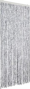 vidaXL Perdea pentru insecte, alb și gri, 100x220 cm, Chenille