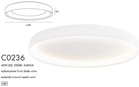 Plafoniera LED design slim circular Tornado 48cm
