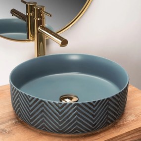 Lavoar Ashley ceramica sanitara albastru - 40 cm