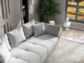 Canapea extensibilă dumonde cu ladă de depozitare si sezut confortabil din spuma high-density, Berlin Euphoria Dove 250x100 cm