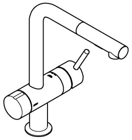 GROHE 31558GN0 - Baterie pentru chiuvetă model A, finisaj auriu