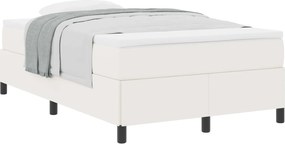 vidaXL Pat cu arcuri Crem 120 x 200 cm Țesătură din corduroy