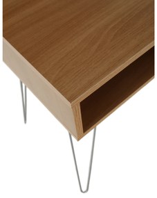 Masa laterala   de noapte, stejar   crom, LAMEJ Maro
