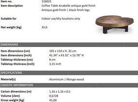 Masuta de cafea design LUX Anabelle