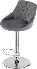 Reducere Scaun de bar gri VELVET KAST II. calitate.