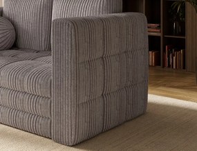 Canapea Kastol , light gri velour extensibil, 137x71x74 cm – Modullo 04