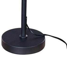 Lampă de masă neagră cu abajur din catifea bronz 35cm - Parte