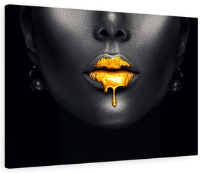 Tablou canvas Gold Lips - 60x40 cm 60x40 cm
