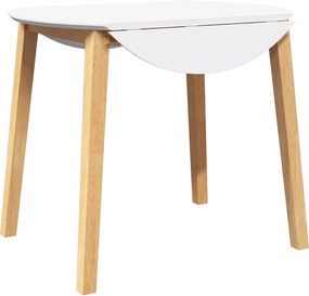 vidaXL Masa de sufragerie din lemn masiv din cauciuc natural