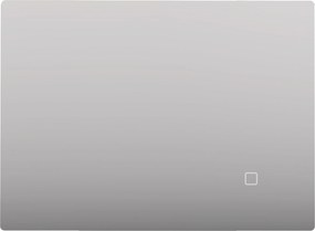 HOMCOM Oglindă de Baie cu LED 60x80 cm, 3 Culori, Intensitate Reglabilă, Memorie, Antiaburire, Comutator Tactil | Aosom Romania