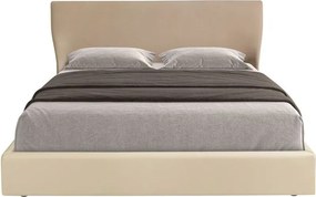 Pat dublu tapitat design LUX Brown-Cream 180x200cm
